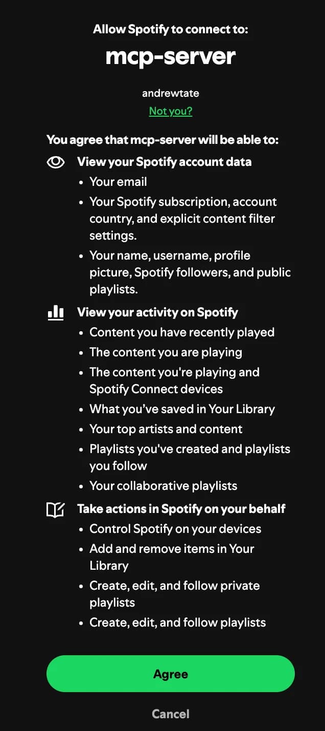 Spotify Authorization Page