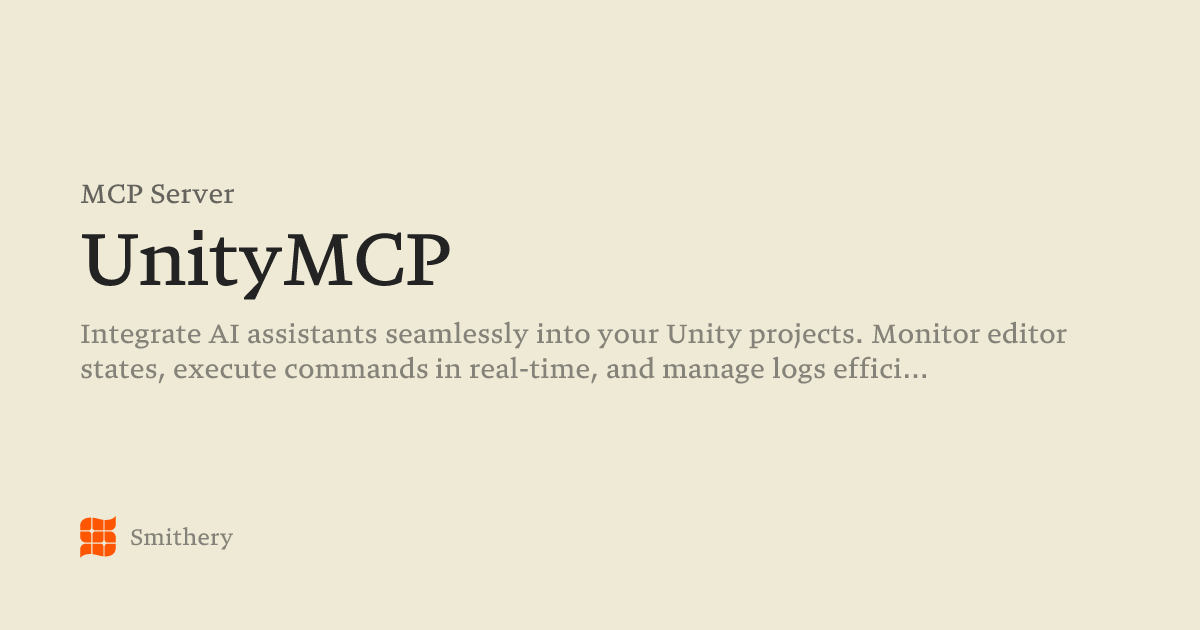UnityMCP - MCP | Smithery