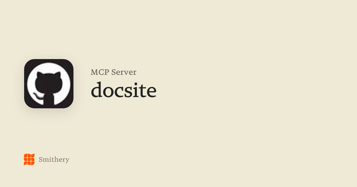 docsite - MCP | Smithery