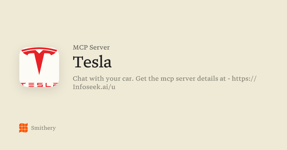Tesla - MCP | Smithery