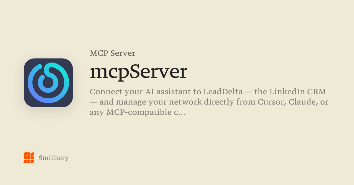 mcpServer - MCP | Smithery