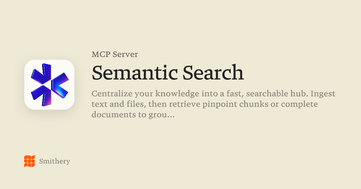 Semantic Search - MCP | Smithery