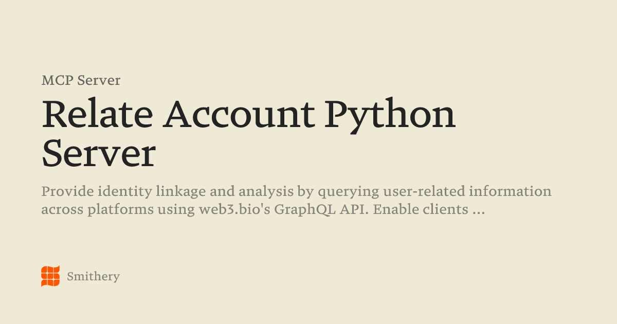 Relate Account Python Server - MCP | Smithery