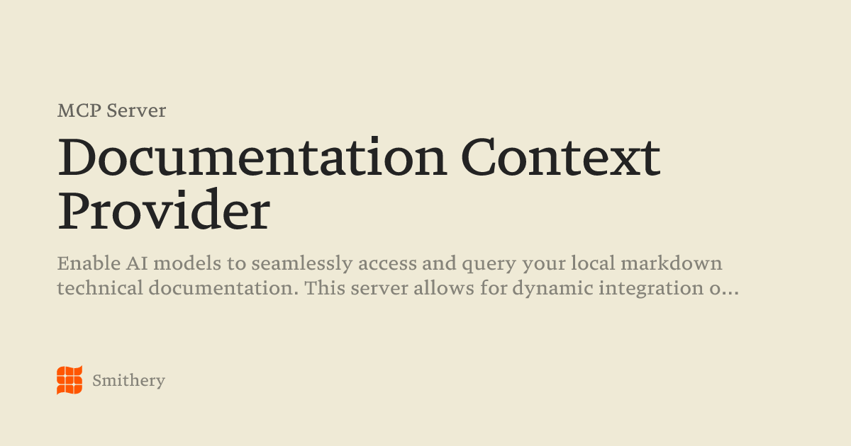 Documentation Context Provider - MCP | Smithery