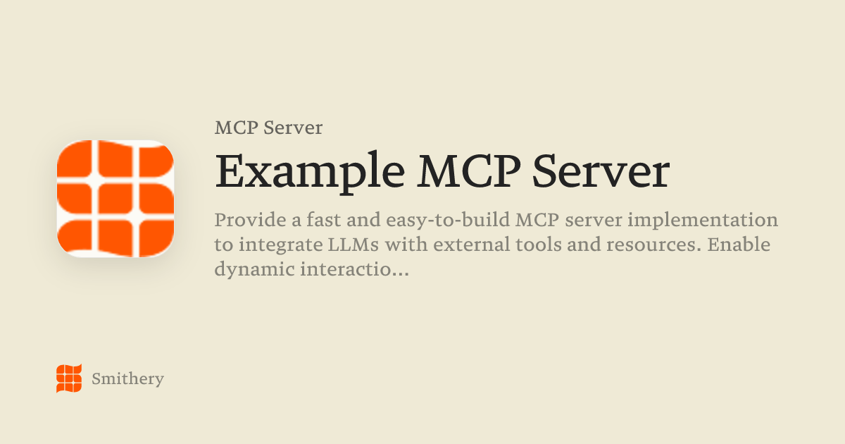 Example MCP Server - MCP | Smithery