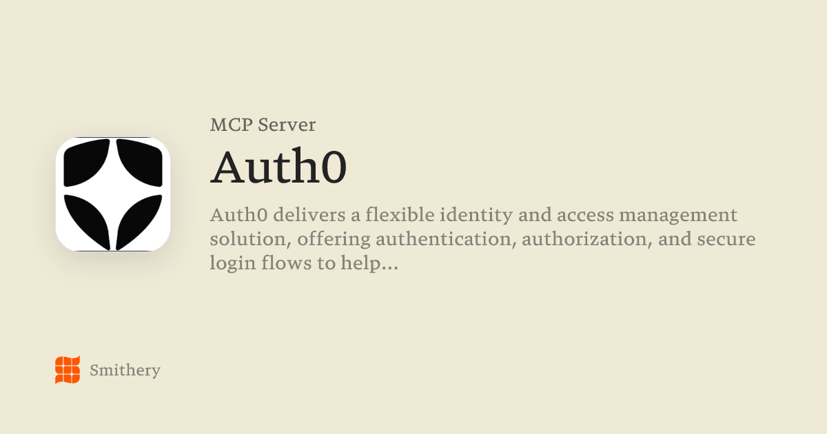 Auth0 - MCP | Smithery
