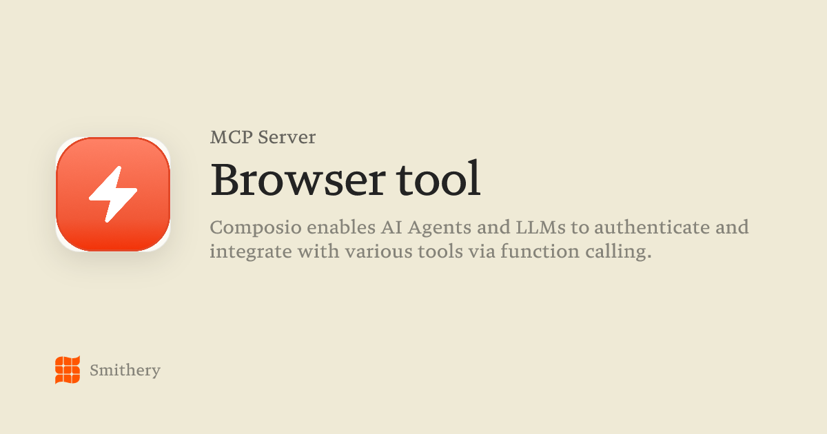 Browser tool - MCP | Smithery