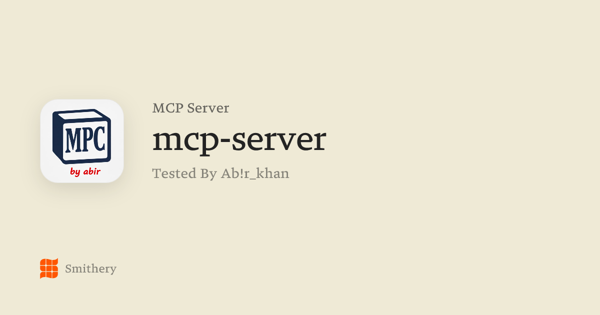 mcp-server - MCP | Smithery