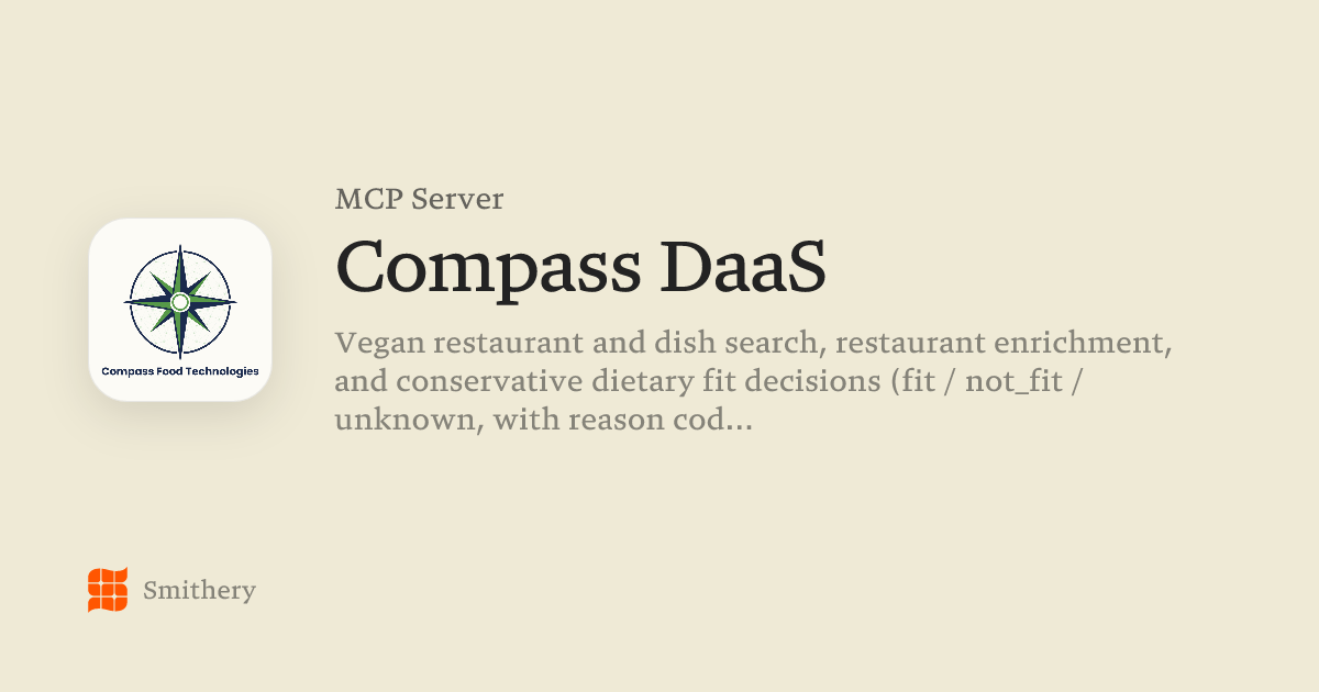 compass-mcp - MCP | Smithery