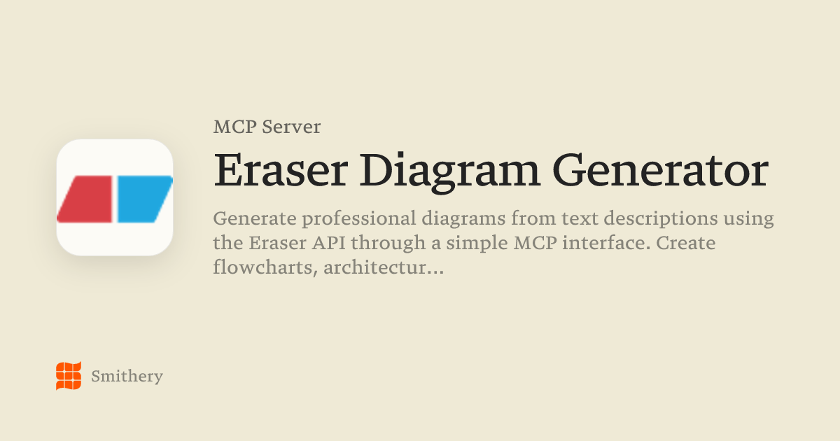 Eraser Diagram Generator - MCP | Smithery