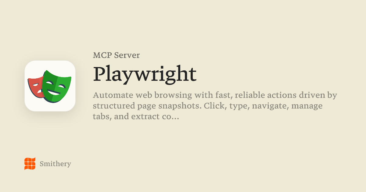 Playwright - MCP | Smithery