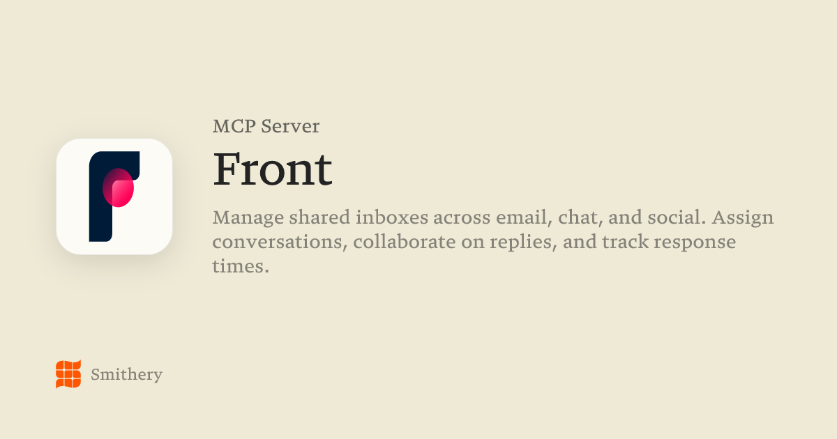 Front - MCP | Smithery