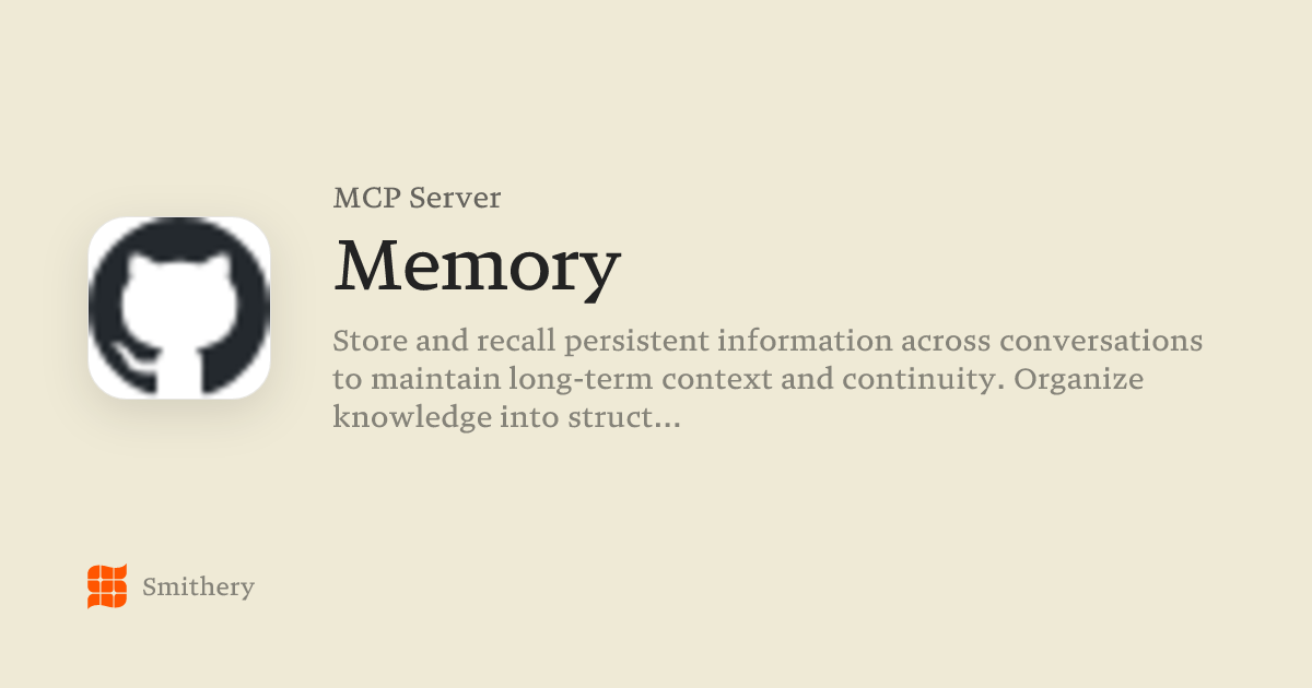Memory - MCP | Smithery