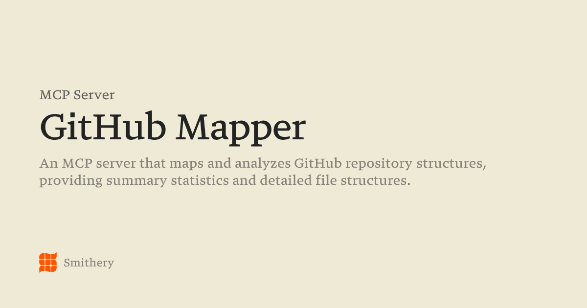 GitHub Mapper - MCP | Smithery