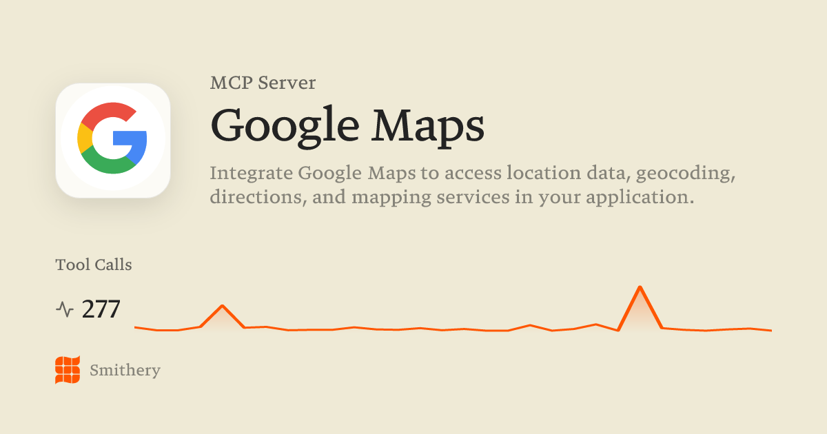 Google Maps - MCP | Smithery