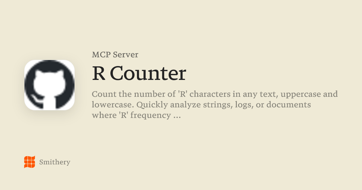 R Counter - MCP | Smithery
