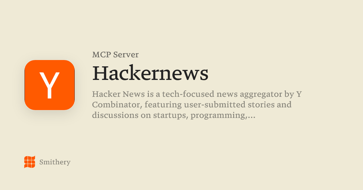 Hackernews - MCP | Smithery