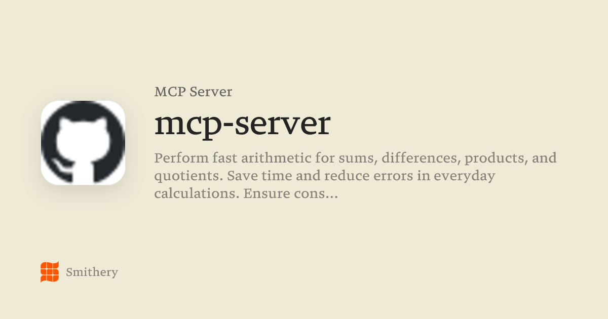 mcp-server - MCP | Smithery