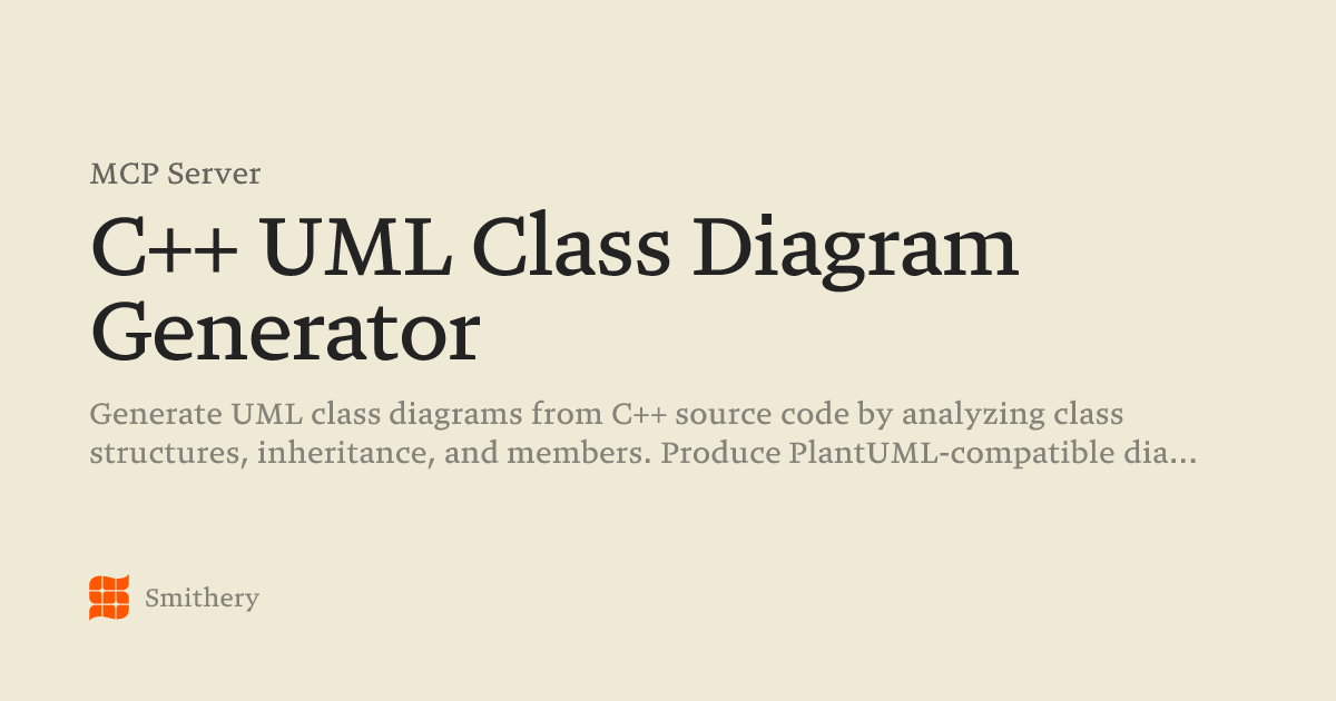 C++ UML Class Diagram Generator - MCP | Smithery