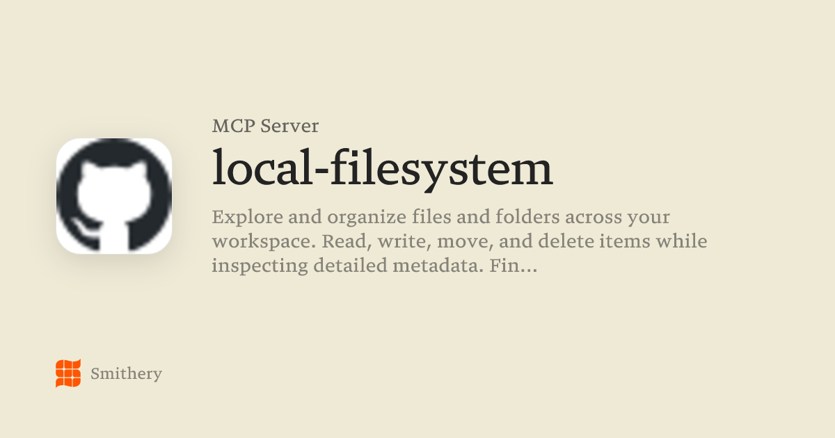 local-filesystem - MCP | Smithery