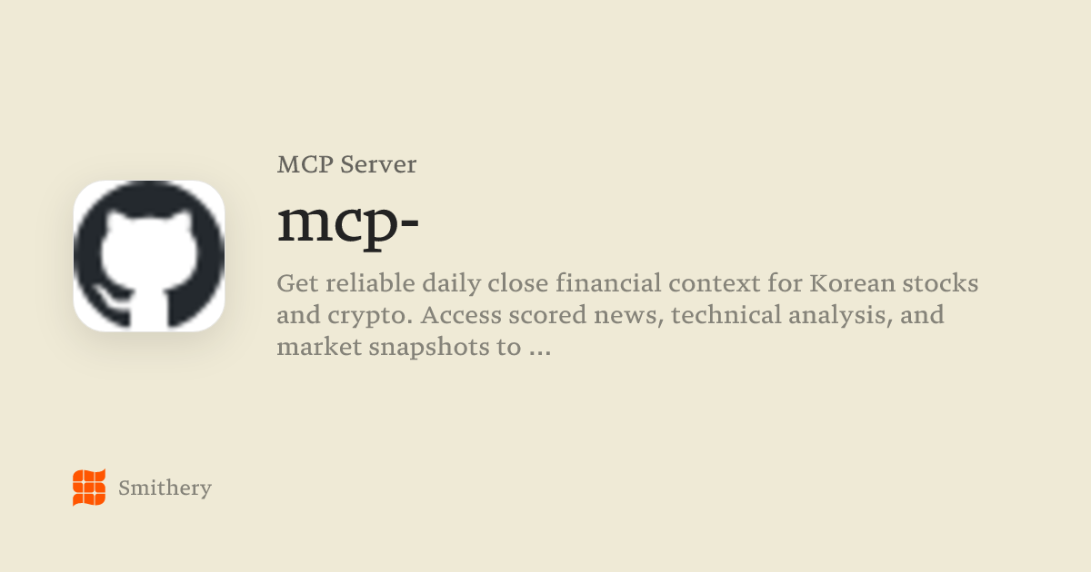 mcp- - MCP | Smithery
