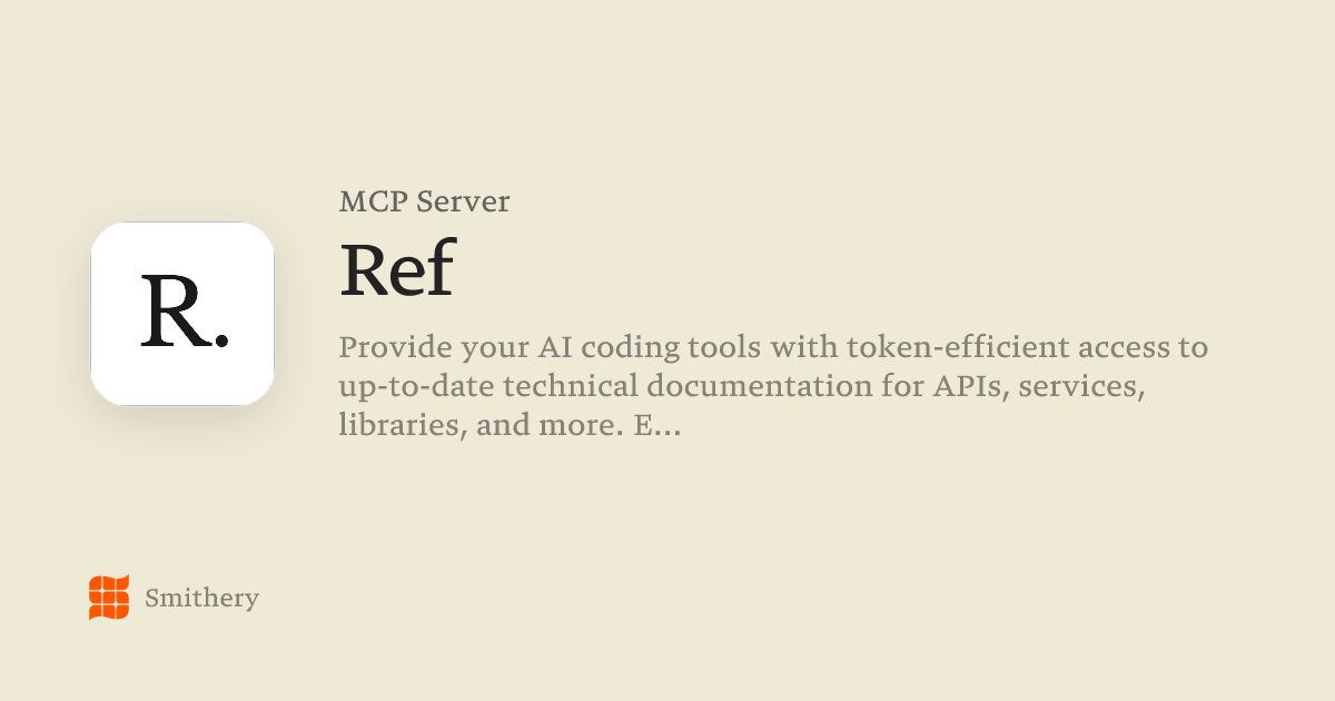 Ref - MCP | Smithery
