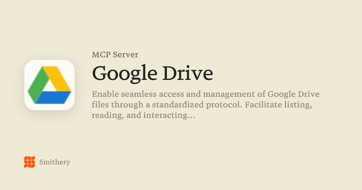 Google Drive - MCP | Smithery