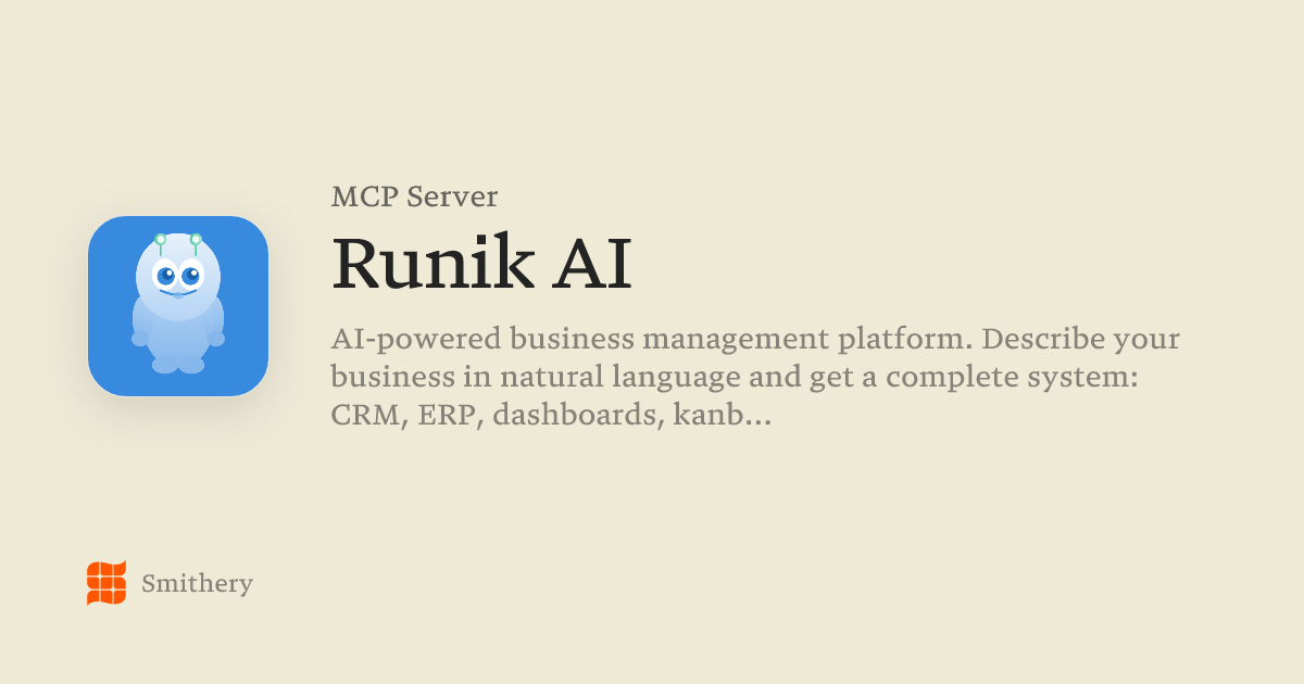 Runik AI - MCP | Smithery