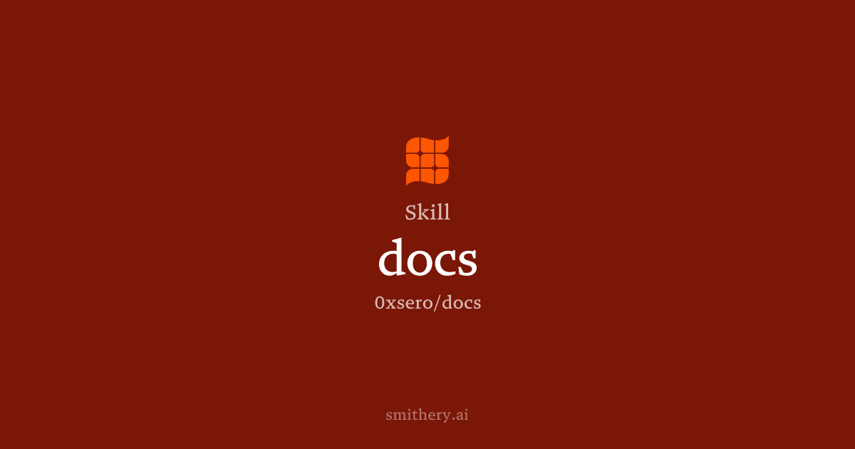 docs - Skill | Smithery