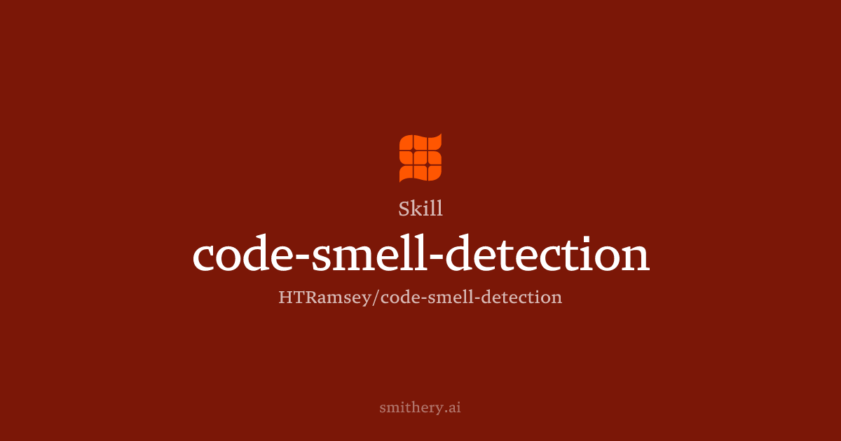 code-smell-detection - Skill | Smithery
