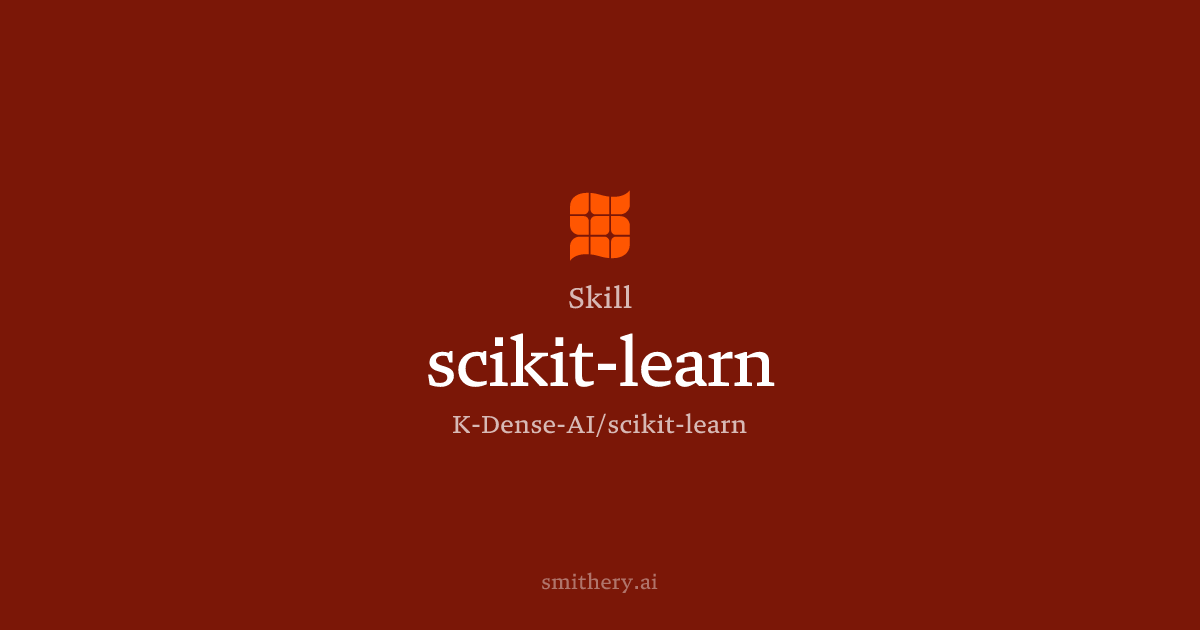 scikit-learn - Skill | Smithery