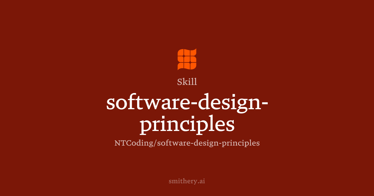 software-design-principles - Skill | Smithery