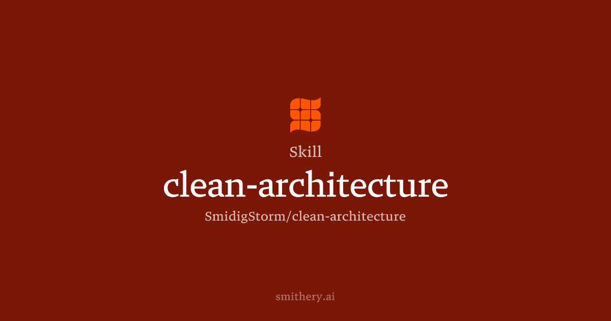 clean-architecture - Skill | Smithery