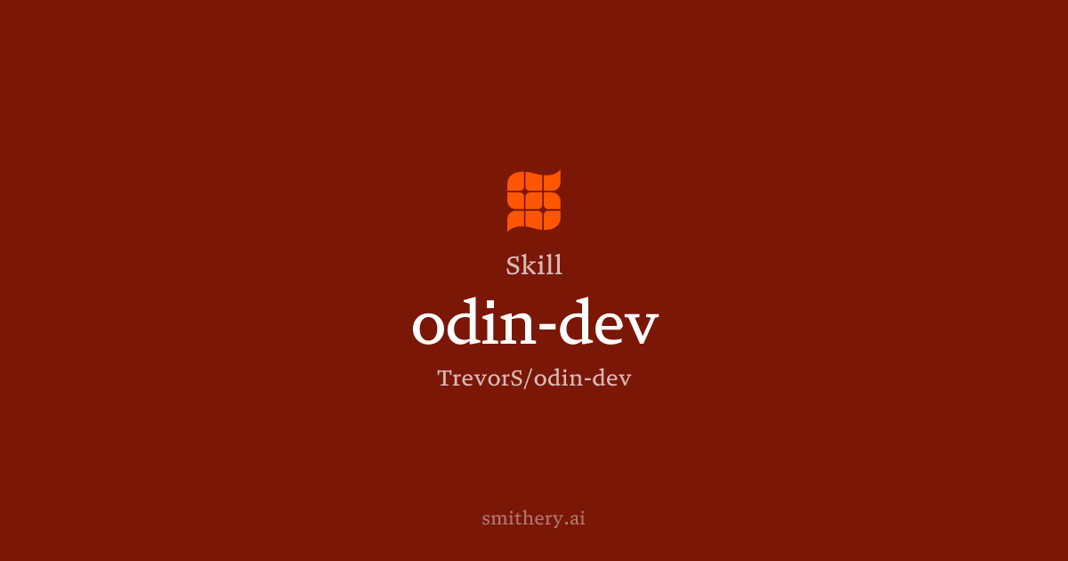 odin-dev - Skill | Smithery