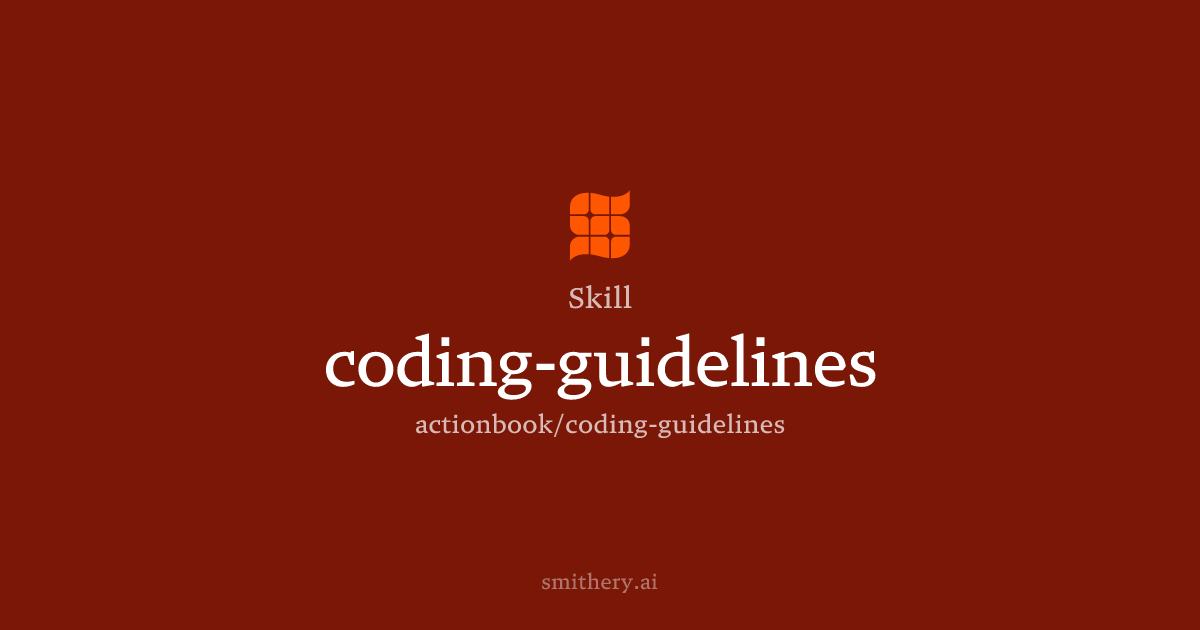 coding-guidelines - Skill | Smithery