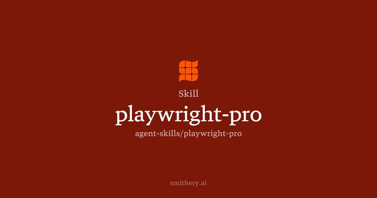 playwright-pro - Skill | Smithery