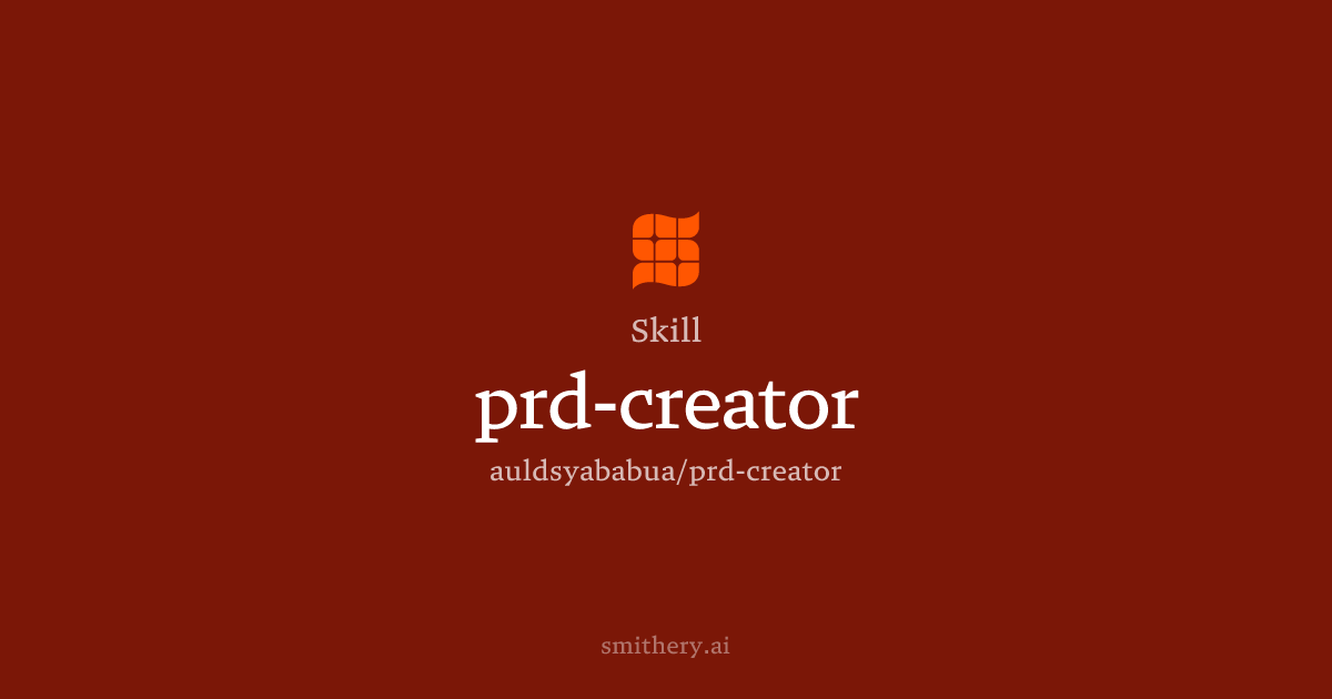 prd-creator - Skill | Smithery