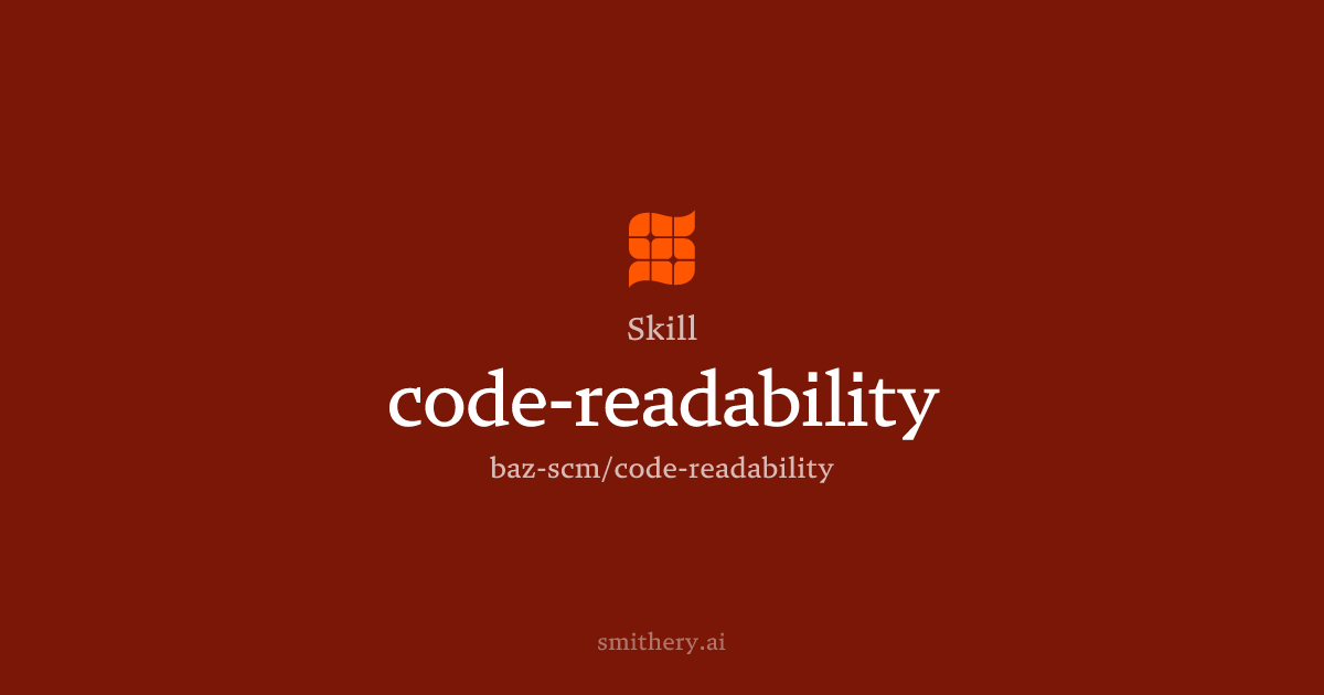 code-readability - Skill | Smithery