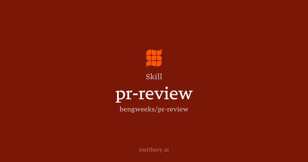 pr-review - Skill | Smithery