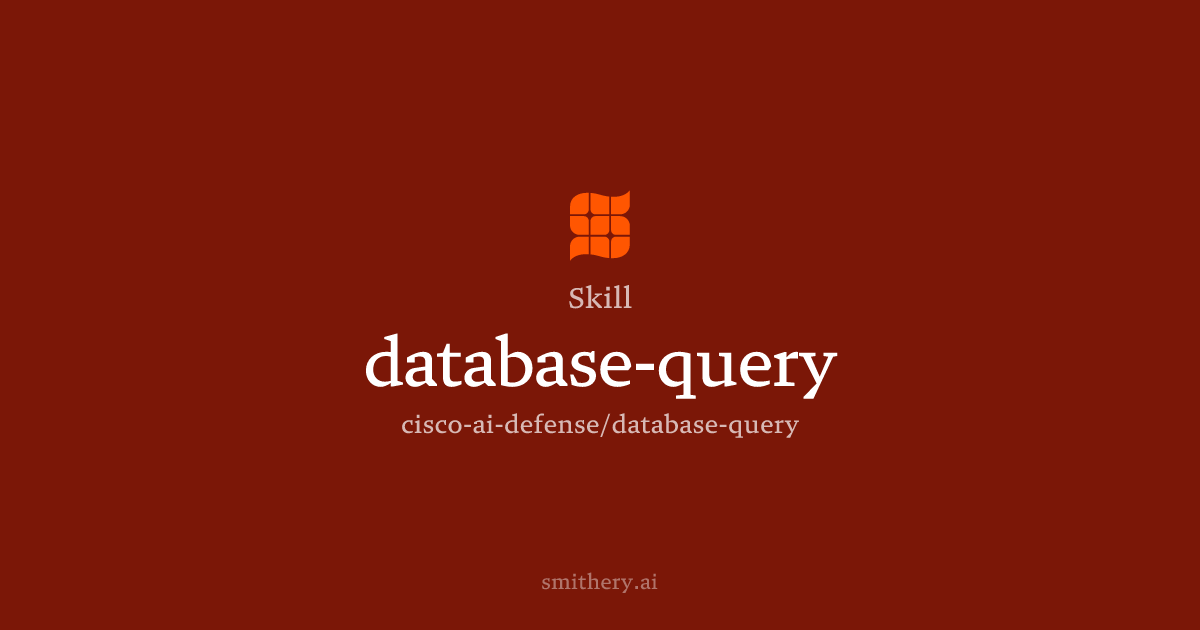 database-query - Skill | Smithery