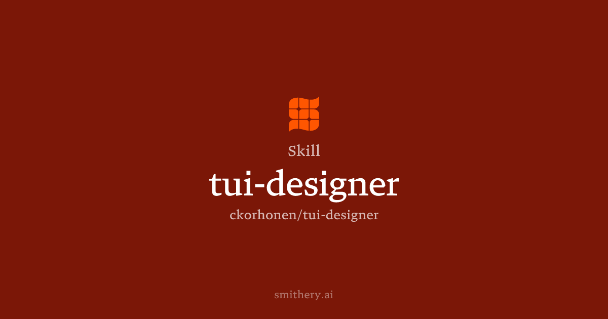 tui-designer - Skill | Smithery