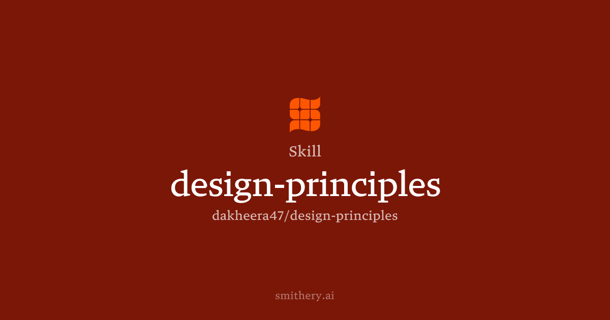 design-principles - Skill | Smithery
