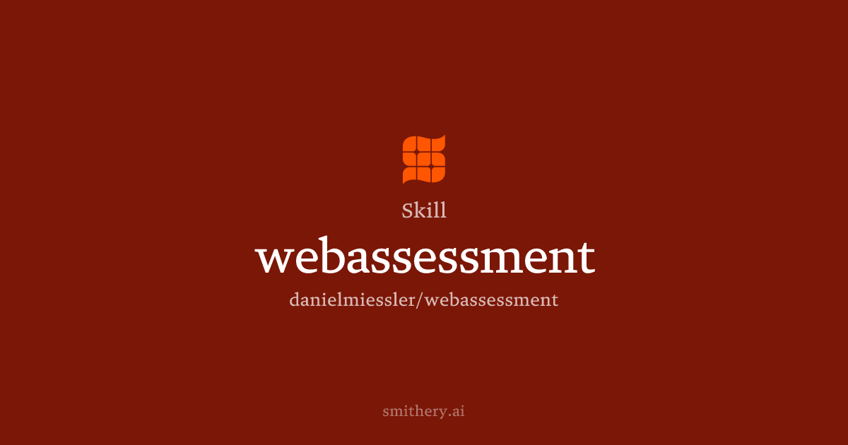 webassessment - Skill | Smithery