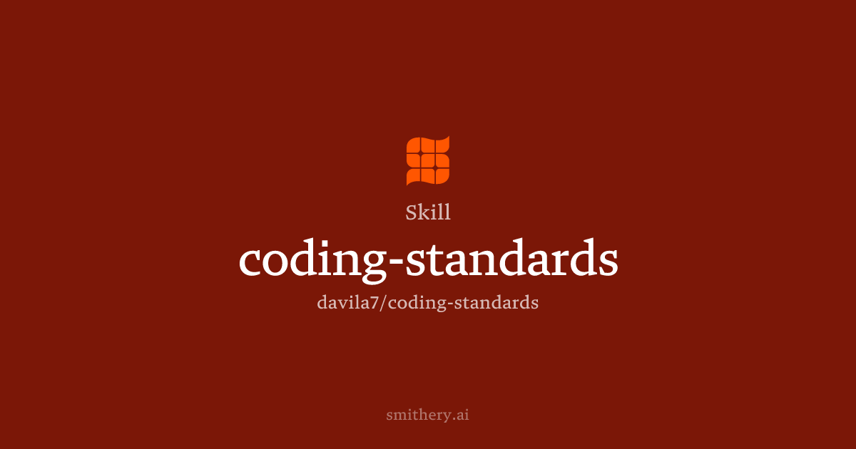 coding-standards - Skill | Smithery