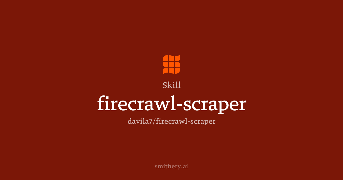 firecrawl-scraper - Skill | Smithery
