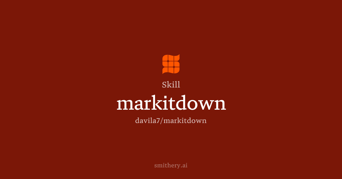 markitdown - Skill | Smithery