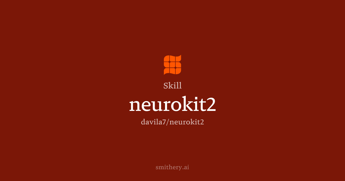 neurokit2 - Skill | Smithery