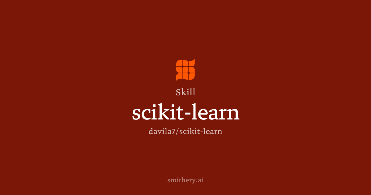 scikit-learn - Skill | Smithery
