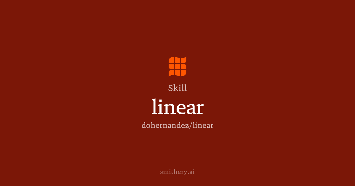 linear - Skill | Smithery