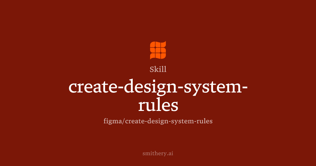 create-design-system-rules - Skill | Smithery